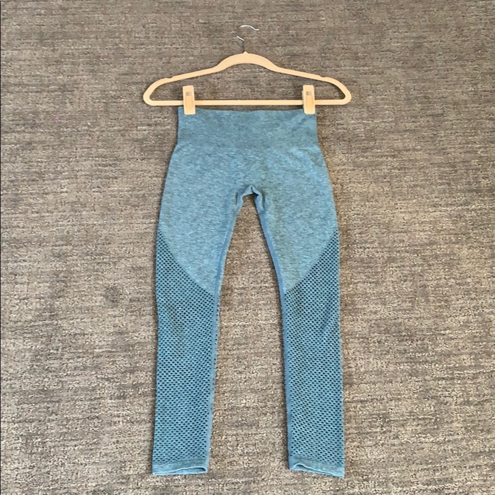 Joy Lab seamless half mesh/fishnet leggings